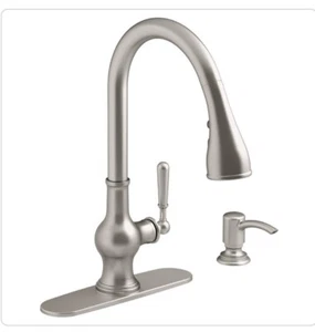 Kohler Capilano Pull-Down Kitchen Faucet with Boost Tech, Vibrant Stainless - Picture 1 of 7