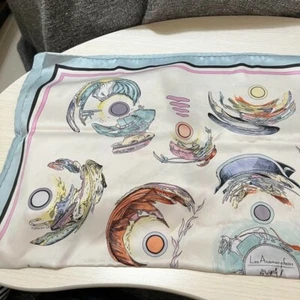Hermes Silk Scarf Carre 70 Les Anamor Phoses Blue W/Tags Box Used. - Picture 1 of 8
