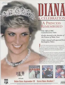 1997 PRINCESS DIANA : A PRINCESS REMEMBERED LICENSE SHEET  - Picture 1 of 1