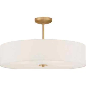 Access Lighting Integrated LED Antique Brushed Brass Pendant 64066LEDDLP-ABB/WH - Picture 1 of 6