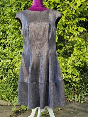 Kleid Talboot Runhof Größe 44 Blau Silber - Bild 1 von 4
