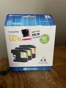 Dataproducts Ink for Brother LC-103XL Cyan, Magenta, Yellow 3pk - Picture 1 of 2