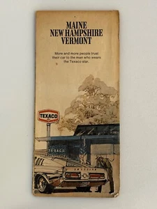Vintage Folded Street Road Highway Map Maine New Hampshire Vermont Texaco 1971 - Picture 1 of 8