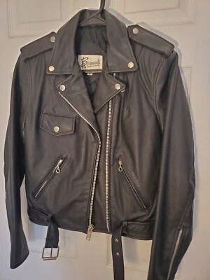 Подлинный Bermans женская кожаная куртка / куртка мотоциклиста - Изображение 1 из 4