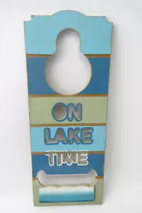 Used Hanging Decor Doorknob Sign On Lake Time Decorative Lakehouse Beach Hanger - Foto 1 di 11