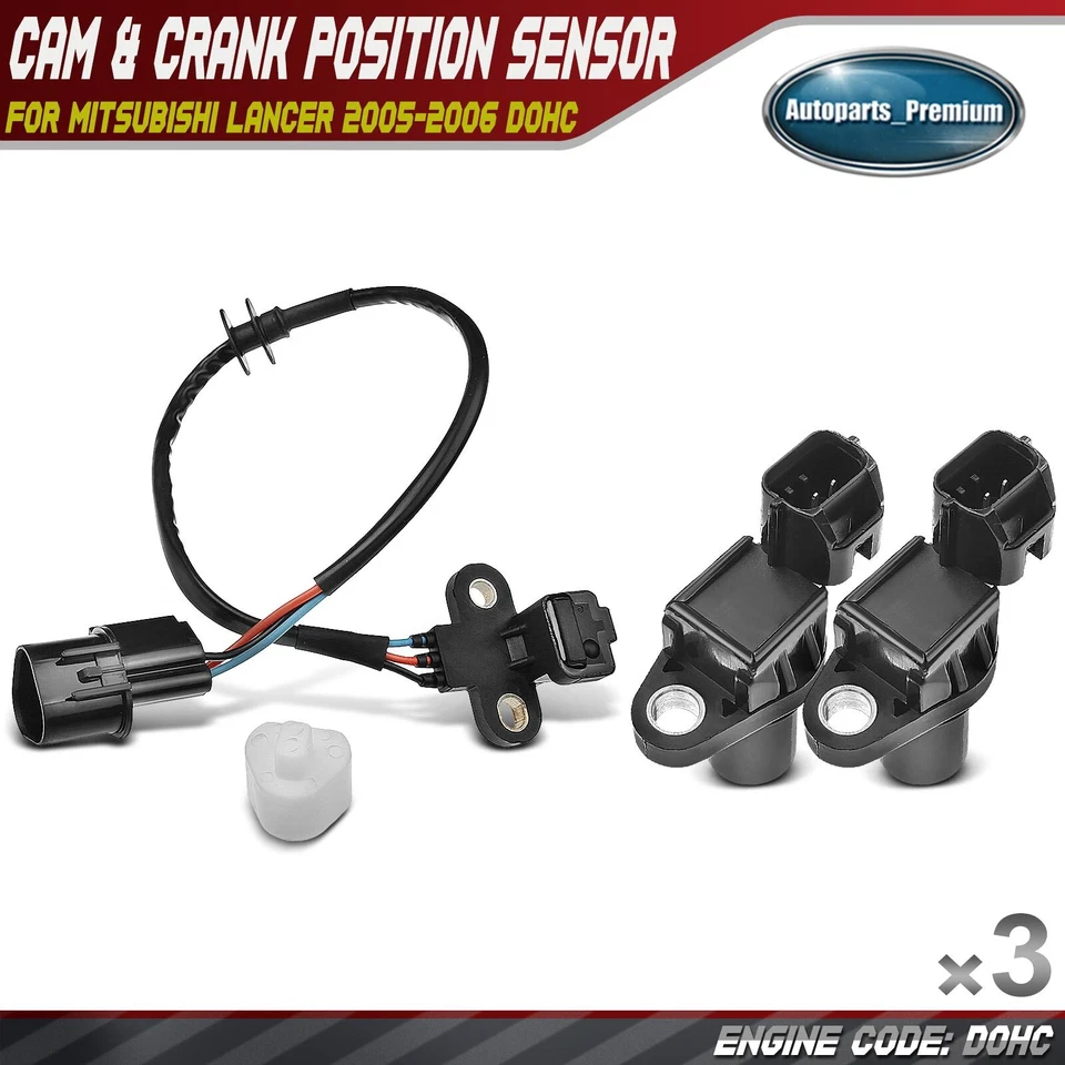 2 распределительных вала и 1 датчик положения коленчатого вала для Mitsubishi Lancer 2005-2006 DOHC - Изображение 1 из 4
