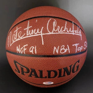 Nate Tiny Archibald SIGNED I/O Basketball + HOF 91 Celtics PSA/DNA AUTOGRAPHED - Picture 1 of 3