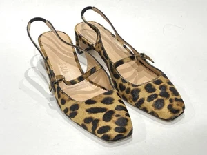 Zapatos de tacón bajo J Crew Layla con cordones Mary Jane pelo de becerro leopardo 8 - Imagen 1 de 8