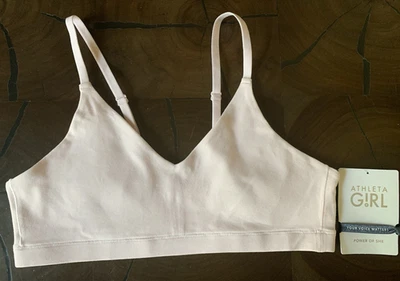 Nuevo con etiquetas Sujetador Ajustable Athleta Girl Movimientos Derechos en Rosa Flor Estrella Talla XL/14 Foto 1 de 4