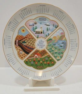 Vintage Avon "Die vier Jahreszeiten 1987" Sammler Deko Kalender Teller. Avon 1986. - Bild 1 von 5