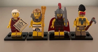 LEGO Serie de Minifiguras - Emperador Romano, Guerrero Nativo, Comandante Romano, Faraón Foto 1 de 3