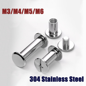 304 Stainless Steel Chicago Binding Screw Barrel Nuts and Bolt for Book Binding