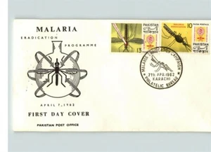 MALARIA Eradication Program, 1962 PAKISTAN, Karachi stamps, cancels, First Day C - Picture 1 of 1