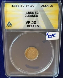 1856 Seated Liberty Half Dime - Picture 1 of 2