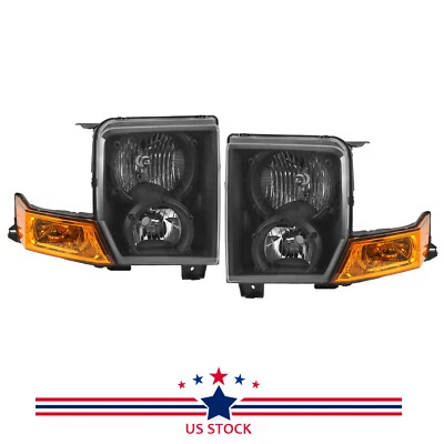 Faros delanteros negros izquierdo+derecho para Jeep Commander 2006-2010 Foto 1 de 4