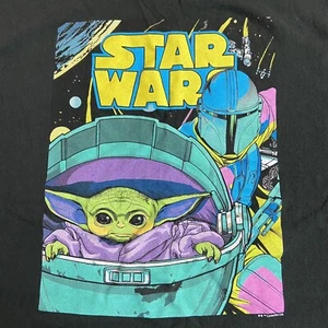 Men’s XL Star Wars The Mandalorian T-Shirt The Child Baby Yoda Grogu Shirt Retro - Picture 1 of 6