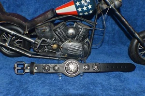 Half Dollar Biker Bracelets Adjustable Rad Gypsy Punk Rock Hiphop Tribal Unisex - Bild 1 von 8