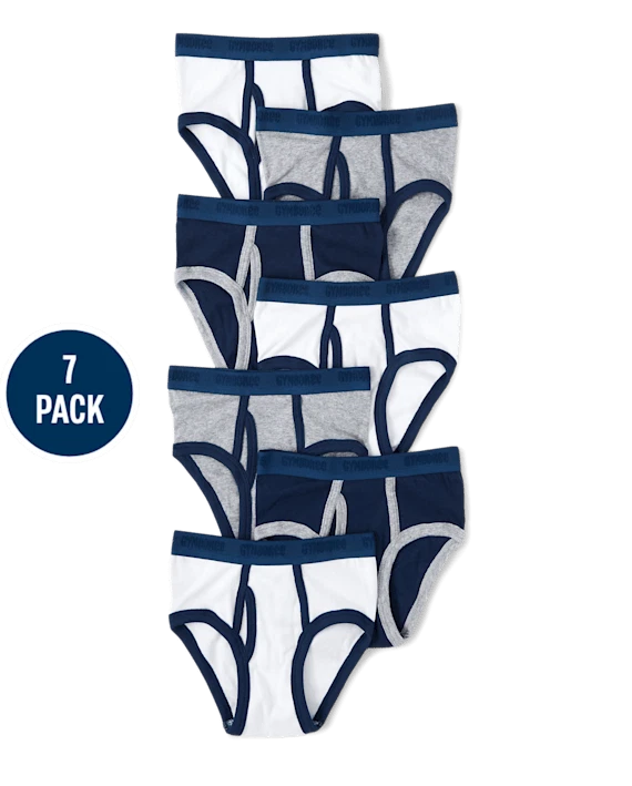 GYMBOREE Pacote com 7 CUECA CURTA Menino Tamanho MÉDIO 7-8 - Imagem 1 de 1