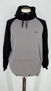 Boohoo Man Men’s Grey/Black Hoodie Size 2XL 25” PTP - Picture 1 of 10