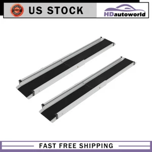 3ft-5FT Adjustable Aluminum Wheelchair Ramps Kit,600LBS Portable - Imagen 1 de 13