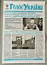 War in UKRAINE 2022 Russian invasion Ukrainian Newspaper Voice of Ukraine