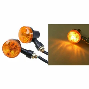 2PCS Motorcycle Turn Signal Lights Indicators Blinker Lamp Fit Honda Yamaha - Picture 1 of 11