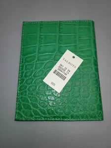 NWT TALBOTS Alligator Green  PVC Passport Holder Passport Case  - Picture 1 of 6