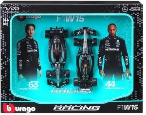 Pack de 2 Bburago 1:43 F1 Mercedes AMG W15 - Photo 1/2