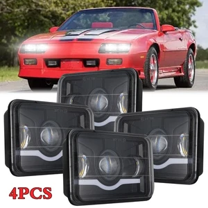 Faros LED de haz alto/bajo H4 Fit Chevrolet Camaro Iroc-Z Z28 1982-1992 4 piezas 4x6" - Imagen 1 de 21