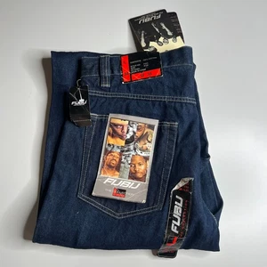 Vintage FUBU Jeans Herren W38 L34 Dunkelblau Denim Baggy Fit Streetwear 90s Y2K - Bild 1 von 10