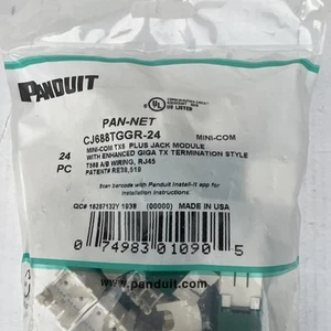 (1 PC) GENIUNE Panduit CJ688TGGR - Module Jack Mini-Com TM6 Plus, Vert - Photo 1/4