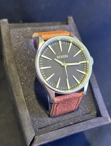 Nixon Men's Sentry Tan Leather Watch A1051037 - Picture 1 of 5
