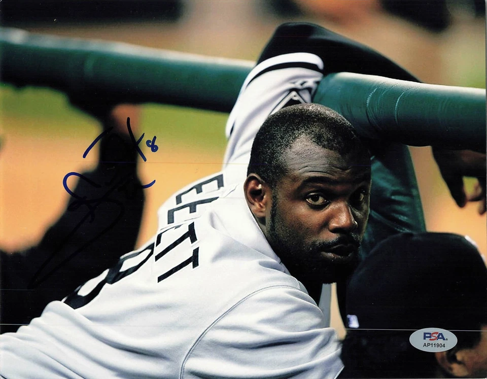 Foto firmada por Carl Everett de 8x10 PSA Chicago White Sox Foto 1 de 1
