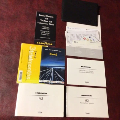 2006 HUMMER H2 OWNERS MANUAL BOOKS NAV XM & ONSTAR GUIDES CASE ALL MODELS - Image 1 of 4