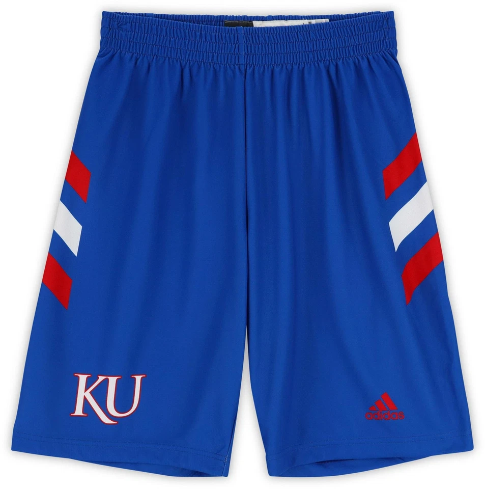 Pantalones cortos azules emitidos por el equipo Kansas Jayhawks del programa de baloncesto talla XL Foto 1 de 2
