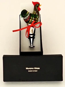 Murano Glas Italien Hahn Flaschenverschluss Neu in OVP FEHLER LESEN - Bild 1 von 11
