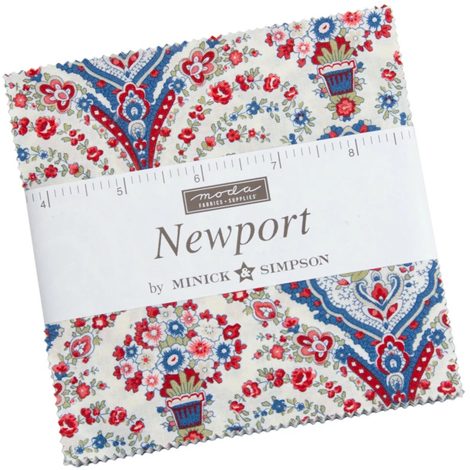 Newport Moda Charm Pack 42 100% Cotton 5" Precut Fabric Quilt Squares - Image 1 of 2