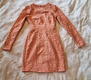 Hello Molly Clear My Path Apricot Lace Mini Dress Size 6 - Picture 1 of 5