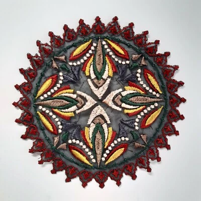 Mandala Ornament Rosette Backing Embroidered Patch - Image 1 of 4
