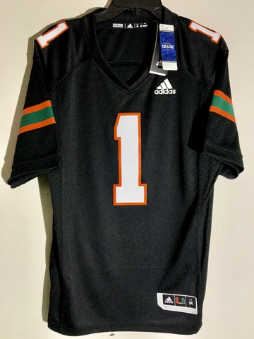 Adidas Premier NCAA Jersey University of Miami Hurricanes #1 Black sz M Cover