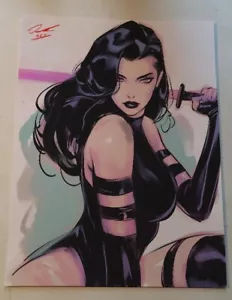 Impresión artística ilustración a color Psylocke PinUp 8,5x11 por Keyeske No. N-06 - Imagen 1 de 8