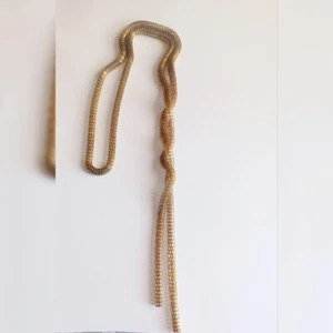 Vintage Liquid Gold Mesh Metall Lariat Halskette - Bild 1 von 4