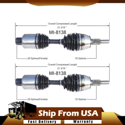 TrakMotive 2X 前对 CV 轴轴适用于 2005 - 2011 道奇 Dakota UU27_WT — 第 1/4 张图片