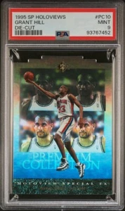 1995 SP Holoviews Grant Hill Die-Cut PSA 9 MINT POP 14 HOF PISTONS MAGIC - Picture 1 of 3
