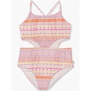 Lucky Brand Girls Swimsuit One Piece Swimsuit Size L (12-14) Melon Orange NWOT - Picture 1 of 6