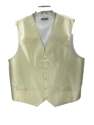 St. Patrick Men's Yellow Vest 5 Buttons 2 Front Pockets Polyester Sizes XS - XL - Image 1 of 3