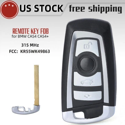 Remote Key Fob CAS4 For 2011 - 2015 BMW 3 5 Series 528i 535i 550i KR55WK49863 - Image 1 of 4