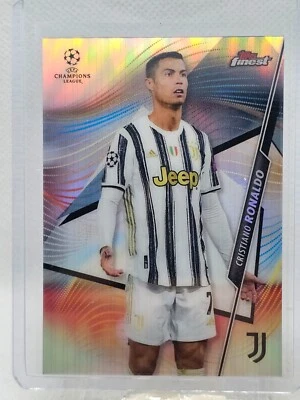 2020-2021 Topps Finest UEFA UCL Cristiano Ronaldo Chrome Refractor - Image 1 of 2