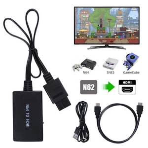 HDMI Adapter Converter w/ HD Cable for Nintendo 64/SNES/SFC/NGC Gamecube Console - Picture 1 of 13