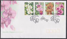 1998 Australia Orchids FDC; Signed Clare Kaegi (stamp designer/artist)